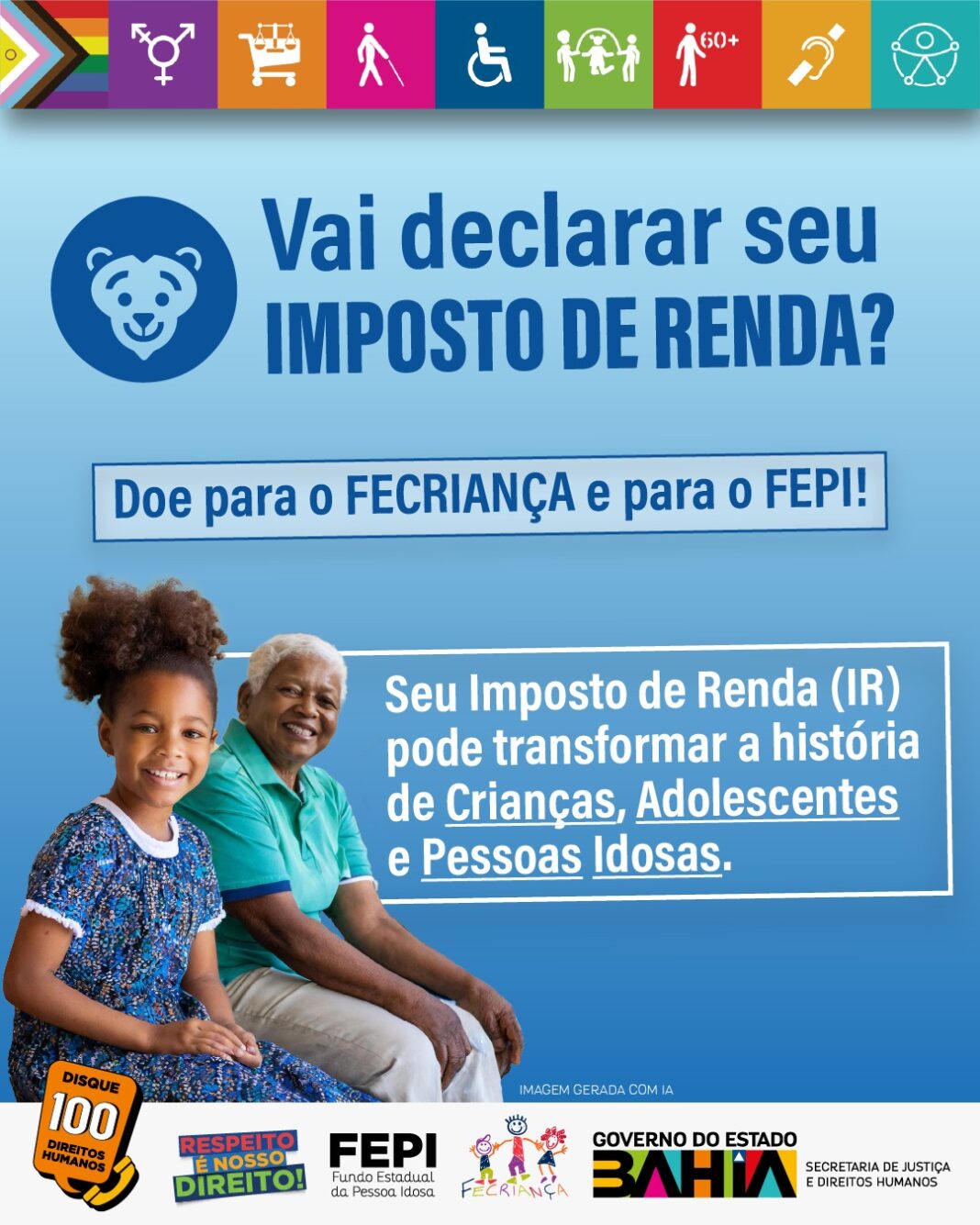 Na Bahia, contribuintes podem ajudar instituições através da declaração do Logo