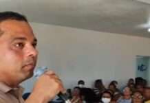 Em reunião com pescadores e marisqueiras, Nego, pré-candidato a prefeito de Vera Cruz, fala de seus intentos