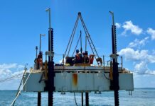 Sondagem da Ponte Salvador-Itaparica é iniciada em Vera Cruz com uso de plataforma