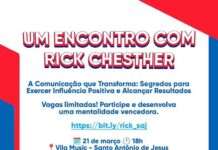 SAJ: Prefeitura, em parceira com o SEBRAE e o apoio do Espaço Empresarial, realizará palestra com Rick Chester
