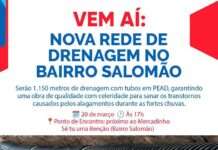 Prefeitura de Santo Antônio de Jesus realizará assinatura de ordem de serviço para obra de drenagem no Bairro Salomão