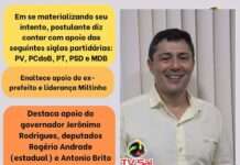 Benon, empresário, pré-candidato a prefeito de Nazaré, elenca partidos da base de apoio