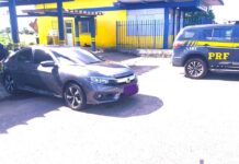 Civic com B.O registrado no Rio de Janeiro é recuperado pela PRF na BR 101 — Polícia Rodoviária Federal carro 289.jpeg