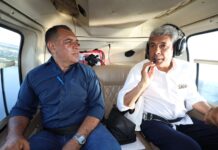 Governador sobrevoa os municípios de Canudos e Jeremoabo e acompanha ações realizadas pelo Estado após chuvas que atingiram a região Logo