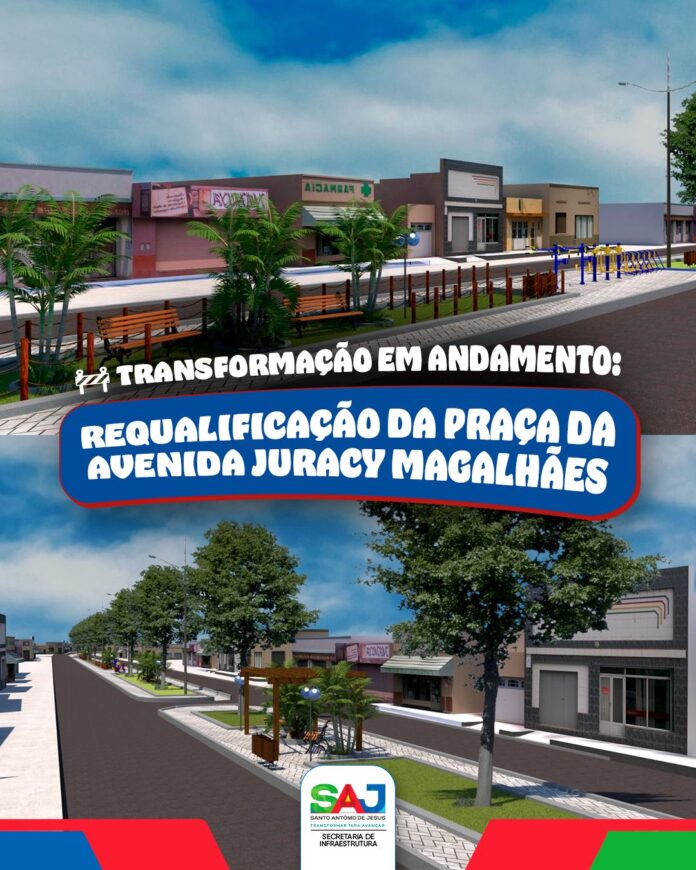 Prefeitura de Santo Antônio de Jesus está requalificando canteiro central da Avenida Juracy Magalhães – Prefeitura de Santo Antônio de Jesus - BA