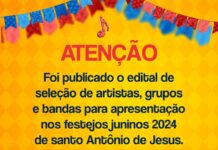 Prefeitura lançou edital para seleção de artistas, grupos e bandas musicais para apresentação nos festejos juninos – Prefeitura de Santo Antônio de Jesus – BA Prefeitura lançou edital para seleção de artistas, grupos e bandas musicais para apresentação nos festejos juninos – Prefeitura de Santo Antônio de Jesus - BA