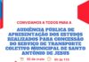 Prefeitura realizará Audiência Pública para apresentação dos estudos realizados para concessão do serviço de transporte coletivo – Prefeitura de Santo Antônio de Jesus – BA Prefeitura realizará Audiência Pública para apresentação dos estudos realizados para concessão do serviço de transporte coletivo – Prefeitura de Santo Antônio de Jesus - BA