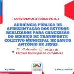 Prefeitura realizará Audiência Pública para apresentação dos estudos realizados para concessão do serviço de transporte coletivo – Prefeitura de Santo Antônio de Jesus - BA