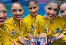 Brasileiras levam prata em etapa da Copa do Mundo de Ginástica Rítmica Brasileiras levam prata em etapa da Copa do Mundo de Ginástica Rítmica