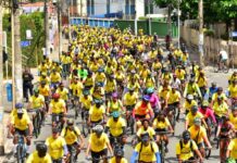 Ciclistas se unem em pedal a apoio a Campanha de Enfrentamento e Prevenção ao Abuso e Exploração Sexual de Crianças e Adolescentes Ciclistas se unem em pedal a apoio a Campanha de Enfrentamento e Prevenção ao Abuso e Exploração Sexual de Crianças e Adolescentes