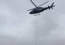 Helicóptero da PRF enviado do Paraná resgata 29 vítimas das enchentes no RS em dois dias — Polícia Rodoviária Federal resgate.png