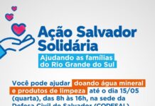 Prefeitura de Salvador inicia ação para arrecadar água e itens de limpeza para famílias do Rio Grande do Sul – Secretaria de Comunicação Prefeitura de Salvador inicia ação para arrecadar água e itens de limpeza para famílias do Rio Grande do Sul – Secretaria de Comunicação