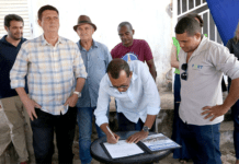 SAJ: Prefeitura realizou assinatura da ordem de serviço para pavimentação do Alto do Morro