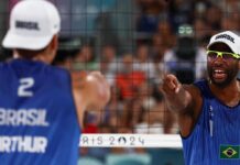 Evandro e Arthur Lanci avançam para quartas do vôlei de praia Evandro e Arthur Lanci avançam para quartas do vôlei de praia