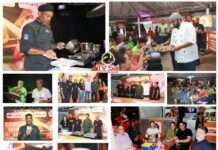 Chefs Ananias Ferreira (Tedesco) e Mateus Oliveira (Alecrin Buffet), com apresentação musical de Zezinho Molinari, abrilahntaram o Festival Sabores de Saj