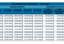 IPVA de veículos com placas de final 8 deve ser quitado até dia 31 Logo