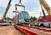 Trens do VLT de Salvador e RMS começam a ser transportados para procedimentos na fábrica em SP Logo