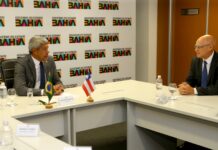 Jerônimo Rodrigues recebe novo diretor da Ford na América do Sul para alinhamento de projetos para a Bahia Logo