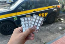 Dirigindo de forma perigosa na rodovia, caminhoneiro é autuado pelo porte de rebites na BR 101 — Polícia Rodoviária Federal anfetamina 25.jpeg