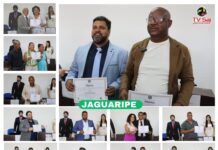 JAGUARIPE: Dr. Fábio, prefeito, vice Adé, vereadores e suplentes, diplomados nessa 3a. feira, em Nazaré das Farinhas