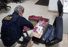 PRF apreende 360 frascos de Lança Perfume em ônibus na BR 040 em Nova Lima (MG) — Polícia Rodoviária Federal Lança Perfumes Nova Lima.jpeg