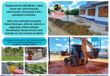Segue, a todo vapor, obra de revitalização da “Orla da Creche”, em MUNIZ FERREIRA
