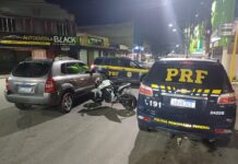 PRF intercepta moto e carro clonados em Duque de Caxias — Polícia Rodoviária Federal oc.jpg