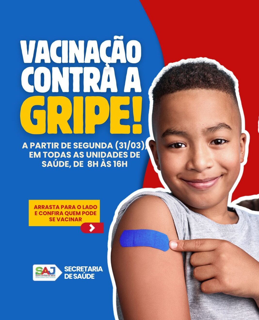 Prefeitura de Santo Antônio de Jesus informa acerca do início da campanha de vacinação contra a gripe – Prefeitura de Santo Antônio de Jesus - BA