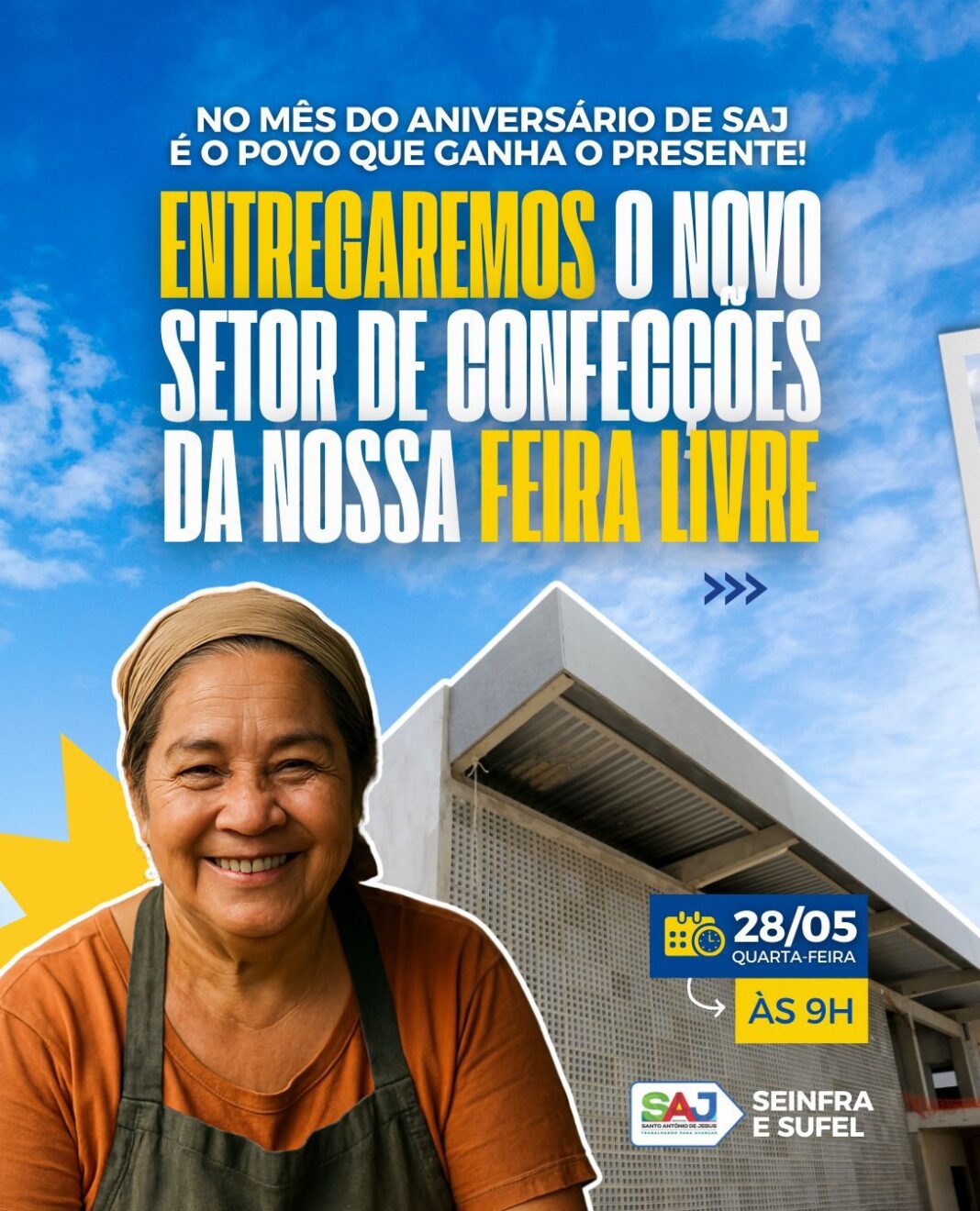 Prefeitura de Santo Antônio de Jesus realizará inauguração do novo Prefeitura de Santo Antônio de Jesus realizará inauguração do novo setor de confecções da Feira Livre – Prefeitura de Santo Antônio de Jesus - BA