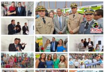 Na comemoração aos 145 anos de emancipação política, hasteamento de pavilhões e desfile cívico-militar em Santo Antonio de Jesus