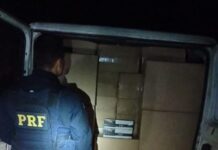PRF apreende 50 mil maços de cigarros contrabandeados na BR 381 em Lavras (MG) — Polícia Rodoviária Federal Cigarros Lavras.jpg