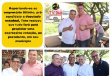 Tote Fróes, prefeito de Dom Macedo Costa, prestigiou receptividade a ACM Neto, nessa 6a. feira, em S.A.JESUS; na oportunidade, realçou apoio à candidatura de DITINHO, a deputado estadual
