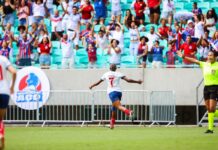 Rhaizza marca três e Bahia derrota Ferroviária no Brasileiro feminino Rhaizza marca três e Bahia derrota Ferroviária no Brasileiro feminino