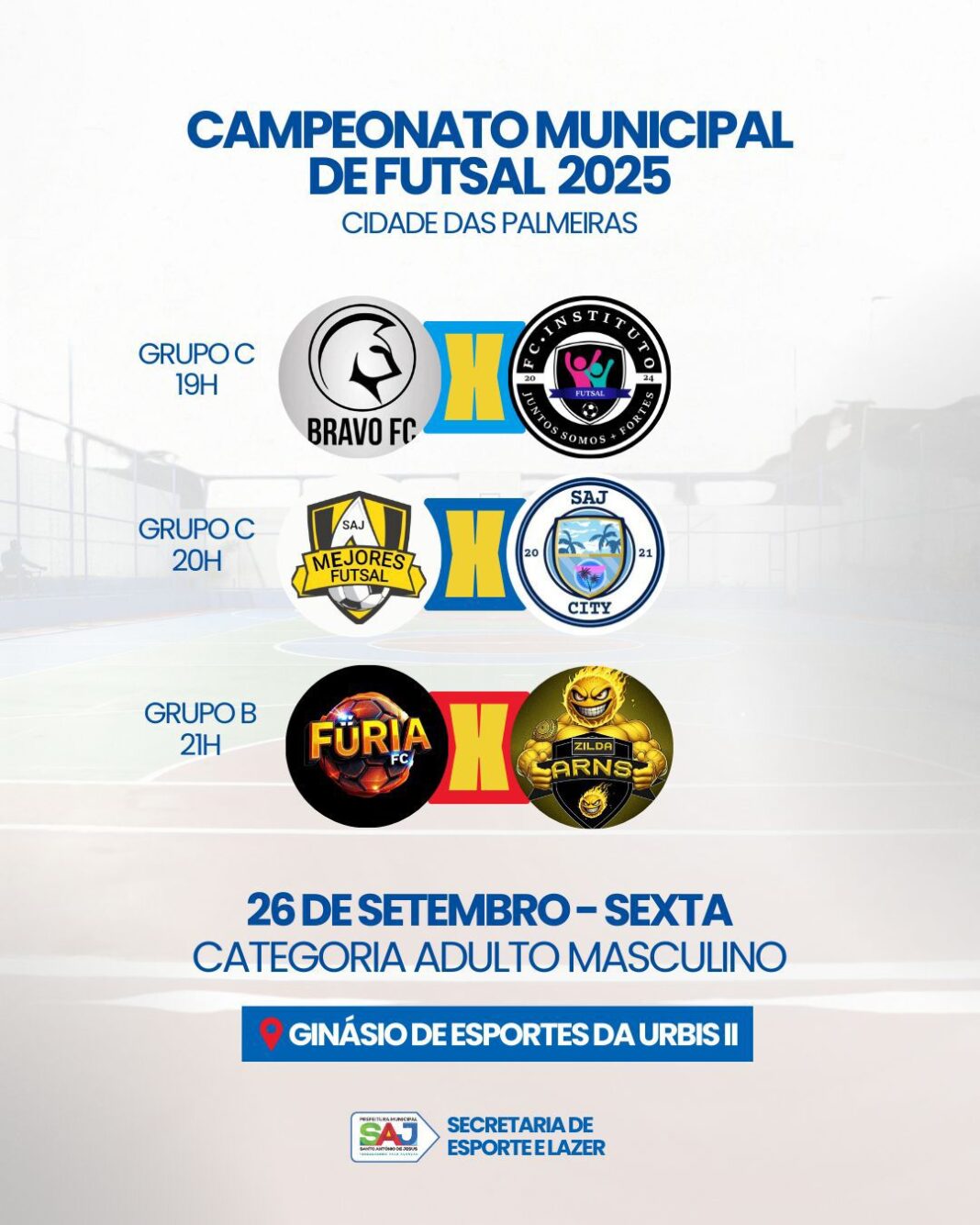 Prefeitura de Santo Antônio de Jesus realizará mais uma rodada do Campeonato Municipal de Futsal 2025 – Prefeitura de Santo Antônio de Jesus - BA