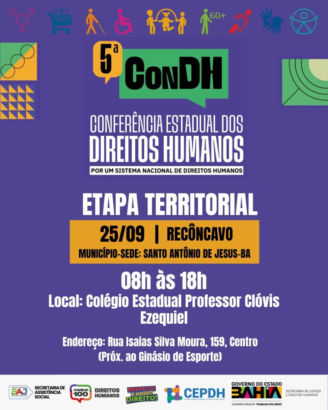 Prefeitura de Santo Antônio de Jesus sediará, pela primeira vez, Prefeitura de Santo Antônio de Jesus sediará, pela primeira vez, Etapa Territorial da Conferência Estadual dos Direitos Humanos – Prefeitura de Santo Antônio de Jesus - BA
