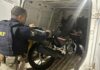 PRF recupera na BR 262, em Florestal (MG), moto CG Titan 160 furtada em Pará de Minas (MG) — Polícia Rodoviária Federal Moto CG Titan recuperada em Florestal.jpg