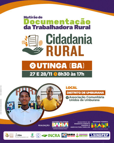 Cidadania Rural: garante direitos na Chapada Diamantina com chegada do Cidadania Rural: garante direitos na Chapada Diamantina com chegada do mutirão em Wagner e Utinga | SECOM
