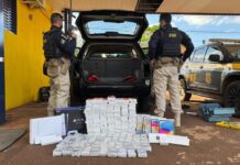 PRF apreende grande quantidade de eletrônicos em Dourados (MS) — Polícia Rodoviária Federal PRF apreende grande quantidade de eletrônicos em Dourados (MS)