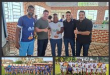 Pré-candidatos a deputados DITINHO LEMOS (a estadual) e ALAN SANCHES (a federal), prestigiaram encontro esportivo Amigos de Paulo Sérgio X Amigos do Pastor Ricardo, nesse domingo, 07, em S.A.JESUS