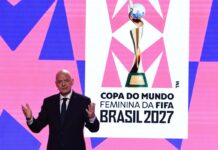 Fifa lança marca da Copa Feminina 2027 em evento no Rio de Janeiro Fifa lança marca da Copa Feminina 2027 em evento no Rio de Janeiro
