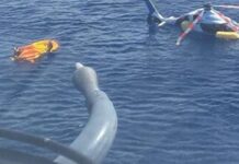 Helicóptero faz pouso forçado no mar em Cabo Frio Helicóptero faz pouso forçado no mar em Cabo Frio