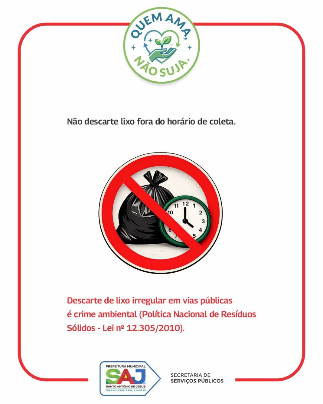 Prefeitura de Santo Antônio de Jesus divulga programação semanal da Prefeitura de Santo Antônio de Jesus divulga programação semanal da coleta de lixo e da Operação Compactadores – Prefeitura de Santo Antônio de Jesus - BA