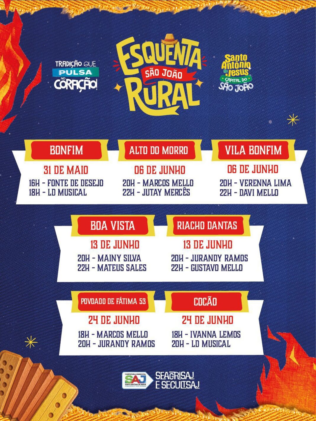 Prefeitura de Santo Antônio de Jesus promove Esquenta São João Rural nas comunidades – Prefeitura de Santo Antônio de Jesus - BA