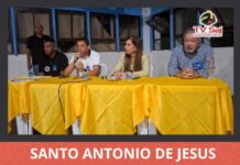 Iderval Kléber, empresário, reúne apoiadores e apresenta Kátia Bacelar, candidata à Deputada Estadual (PDT) em encontro político em Santo Antônio de Jesus. Liderança também apoia o Deputado Federal João Bacelar (PL)